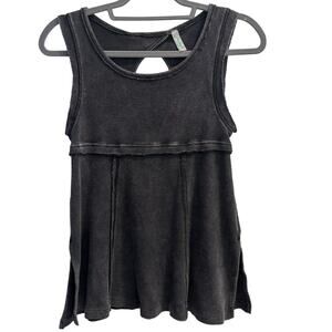 Free People Size Extra Small Black Tank Top Cut Out Back